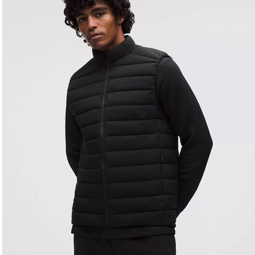 Lululemon (L) Navigation Down Vest Black Quilted Puffer Insulated Gorpcore